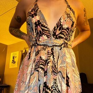 Elegant Multicolor Maxi Dress